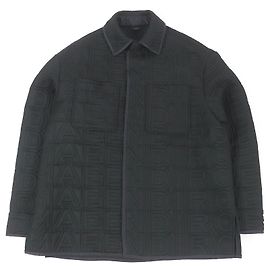 FENDI MARC JACOBS Logo Quilted Jacket Black Black