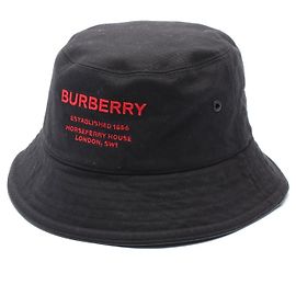 Cappello bucket Burberry in cotone Nero