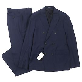 Terno de lã duplo abotoado Emporio Armani azul marinho Azul Azul marinho