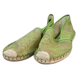 Valentino Garavani Valentino Spitzen-Espadrilles Grün