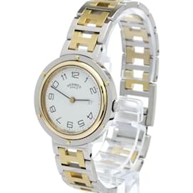 Hermès-Hermes Clipper Gold Plated Steel Quartz Men's Watch-Other