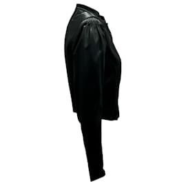 Givenchy-Givenchy Black Satin Pintuck Jacket-Black