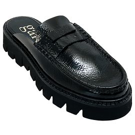 Schwarze Lackleder Savy Slipper von Pedro Garcia Schwarz