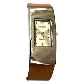 Relógio Gucci Feminino de Aço e Borracha Laranja Prata Laranja