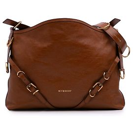 Crossbody Voyou de cuero marrón medio de Givenchy Castaño