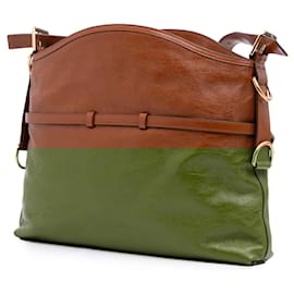 Givenchy-Givenchy Brown Medium Leather Voyou Crossbody-Brown