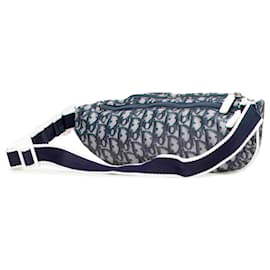 Dior-Dior Blue Diorissimo Trotter Canvas Belt Bag-Blue,Navy blue