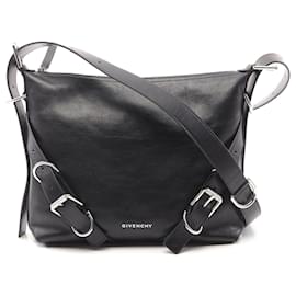 Givenchy-Givenchy VOYOU Leather Crossbody Bag Black-Black