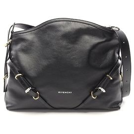 Borsa a spalla media in pelle Givenchy VOYOU Nero