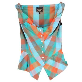 Haut peplum à carreaux Anglomania de Vivienne Westwood en polyester multicolore Multicolore