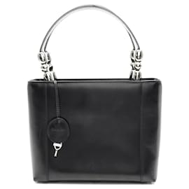 Dior-Christian Dior Malice Pearl Leather Handbag-Black