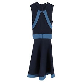 Vestido mini sem mangas em viscose azul marinho da Fendi Azul Azul marinho