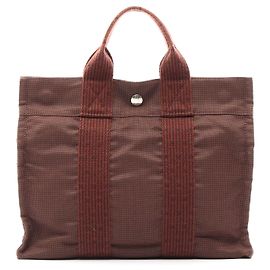 Hermès Bolsa tote de nylon Aline PM Hermes marrom Marrom