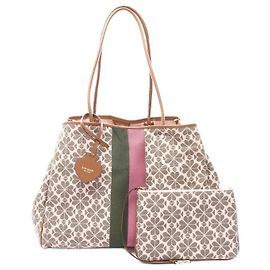 Borsa tote a righe floreali Kate Spade Rosa