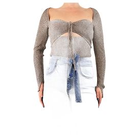 Jonathan Simkhai Brown ribbed knit top - size S Brown