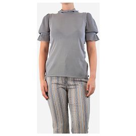 Marc by Marc Jacobs Top gris con mangas abullonadas - talla S Gris