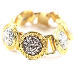 Bracelet Chaîne Médaille Méduse Versace Doré