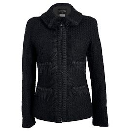 Chanel New Black Tweed Arctic Reverie Jacket 38 FR Black