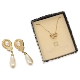 Givenchy-GIVENCHY Necklace metal 2Set Gold Auth bs26199-Golden