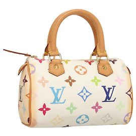 LOUIS VUITTON Borsa Mini Speedy Monogram Multicolore Bianca M92645 LV Auth 126502V Bianco