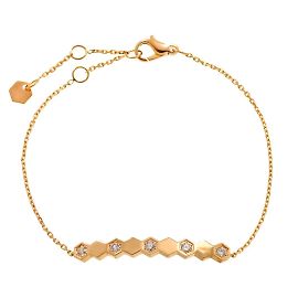 Pulseira Charm Bee de Diamante da Chaumet Dourado