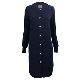 Chanel Eternal CC Turlock Navy Cashmere Cardigan Navy blue