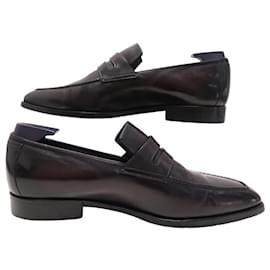 Berluti-BERLUTI SHOES ANDY DEMESURE LOAFERS 7 41 PATINATED LEATHER + SHOE TREES-Black