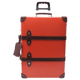 Autre Marque GLOBE TROTTER CENTENARY ORANGE LEATHER CABIN TROLLEY SUITCASE Orange