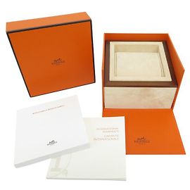Hermès CAIXA PARA RELÓGIO HERMES CAPE COD ARCEAU HOUR H CLIPPER 13CM LARANJA Laranja