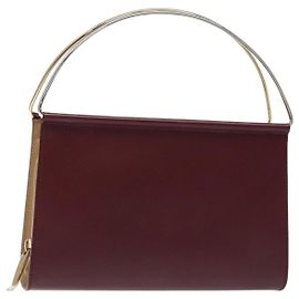 Bolso de mano de cuero Trinity de CARTIER rojo vino Auth 119257V Burdeos
