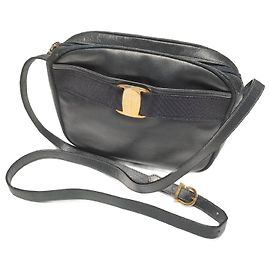 Bolsa de mão Salvatore Ferragamo Vara em couro azul marinho Azul marinho