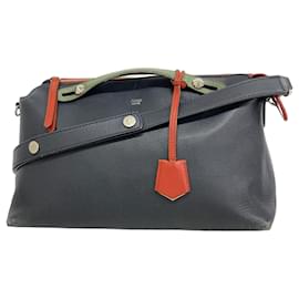 Fendi-Fendi Handbag By The Way Leather-Black,Red,Khaki