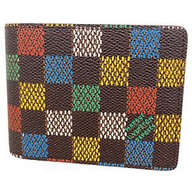 Cartera Slender Damier Louis Vuitton N00185 Multicolor Damier ebene