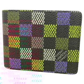 Louis Vuitton-Louis Vuitton Damier Wallet Portefeuille Slender N00185-Multiple colors,Damier ebene