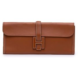 Hermès Jige Elan 35 in pelle Swift marrone Marrone