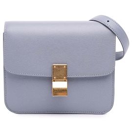 Céline Celine Roxo Teen Couro de Bezerro Clássico Box Roxo