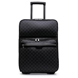 Louis Vuitton-Louis Vuitton Black Damier Graphite Pegase Business 55-Black