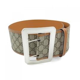 Gucci-Cinto Padrão Gucci-Marrom,Preto,Bege