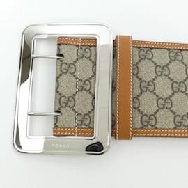 Gucci-Cinto Padrão Gucci-Marrom,Preto,Bege