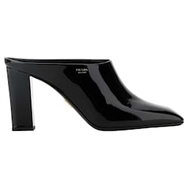 Prada Leather Mules 85mm Black