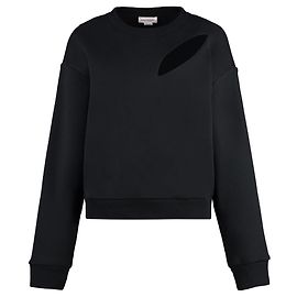 Felpa in cotone Alexander McQueen Nero