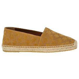 Céline Celine Taillat Triomphe Suede Espadrilles Brown