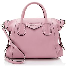 Bolsa Antigona Small em couro de bezerro macio Givenchy Rosa