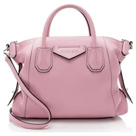 Givenchy-Givenchy Calfskin Soft Antigona Small Satchel-Pink
