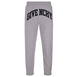Calças de moletom de algodão com logo Givenchy Cinza