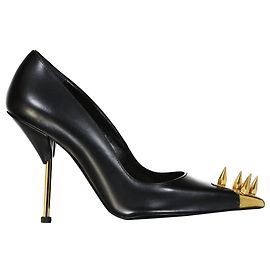 Alexander McQueen Punk Studs 105 Leder Pumps Schwarz