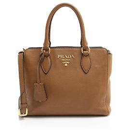 Sac à main Prada Vitello Phenix Marron
