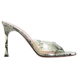 Sandali Snake Alexa Glass 95 di Amina Muaddi Verde