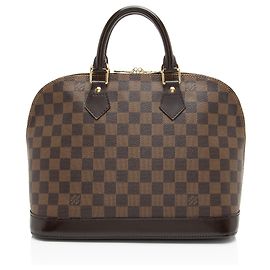 Louis Vuitton Damier Ebene Alma PM Handtasche Braun