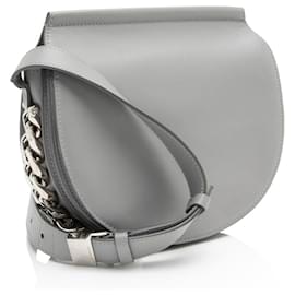 Givenchy-Givenchy Calfskin Infinity Saddle Mini Bag-Grey